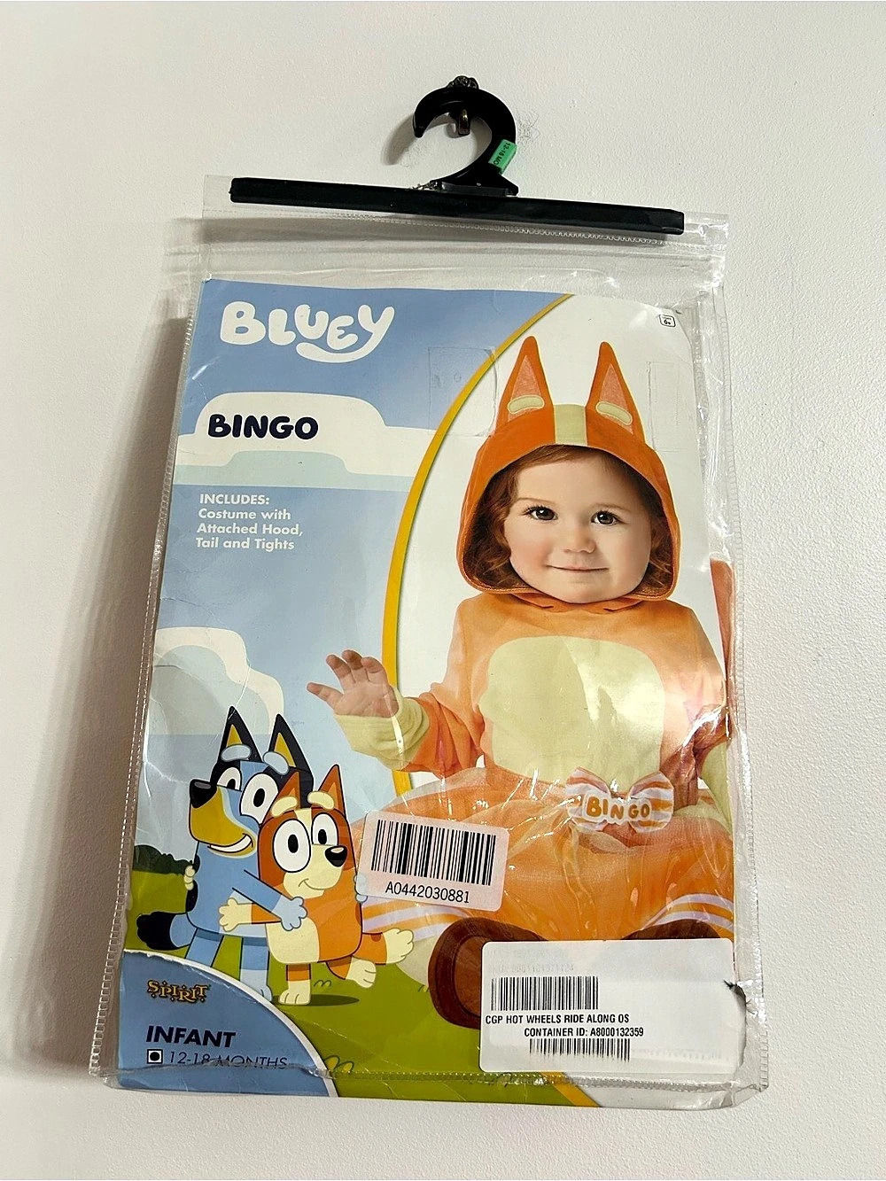 Bingo Halloween Costume Orange Baby 12-18 Months NWT